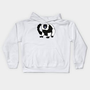 Varecia variegata variegata - Black and White Ruffed Lemur Kids Hoodie